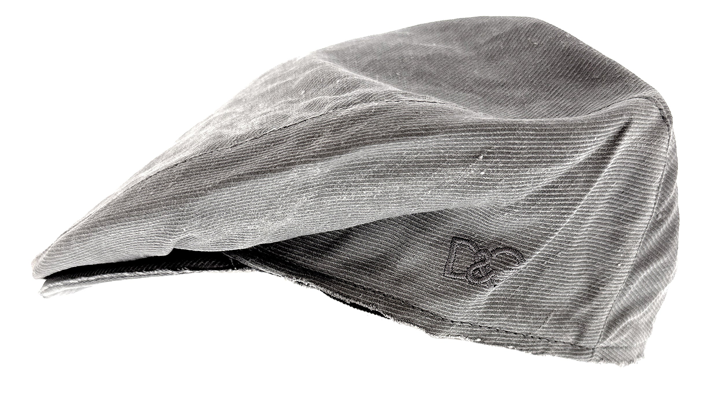 Dolce & Gabbana Light Grey Vintage Print Linen Blend Flat Cap-