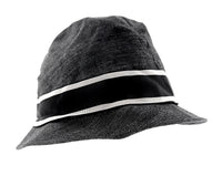 Dolce & Gabbana Grey Silk Blend Bucket with Bow Band -Adult S