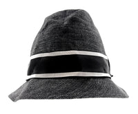 Dolce & Gabbana Grey Silk Blend Bucket with Bow Band -Adult S