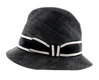 Dolce & Gabbana Grey Silk Blend Bucket with Bow Band -Adult S