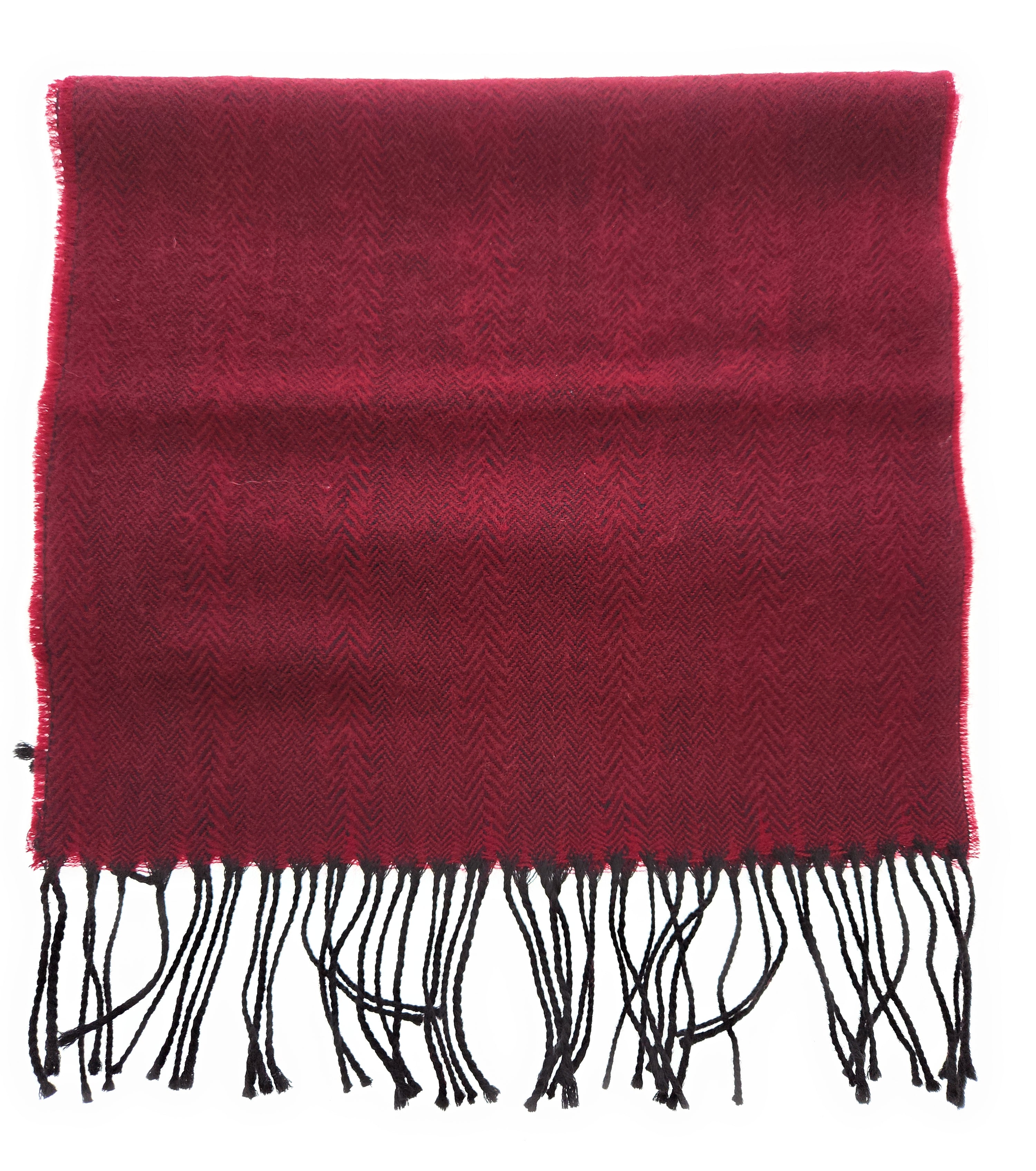 Lanvin Burgundy Luxurious Modern 100% Virgin Wool Scarf