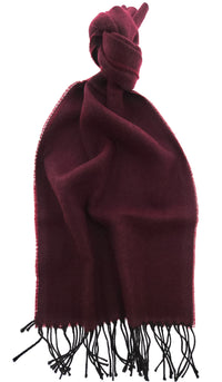 Lanvin Burgundy Luxurious Modern 100% Virgin Wool Scarf