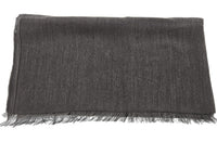 Lanvin Gray Luxurious Modern 100% Cashmere Scarf