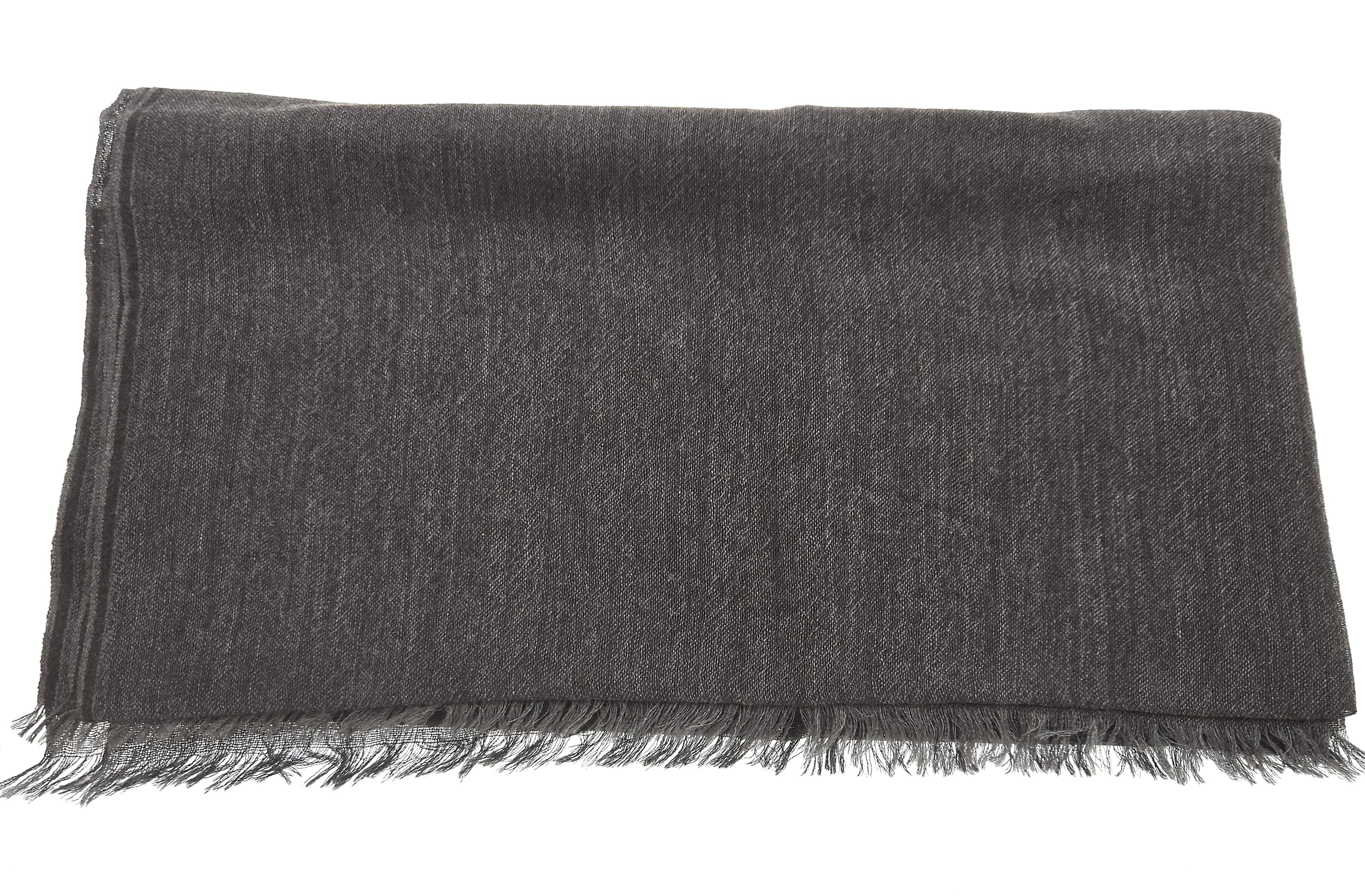 Lanvin Gray Luxurious Modern 100% Cashmere Scarf