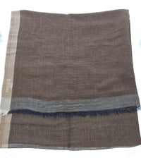 Lanvin Linen-Cotton Blend Scarf – Lightweight Brown Wrap, Breathable Design