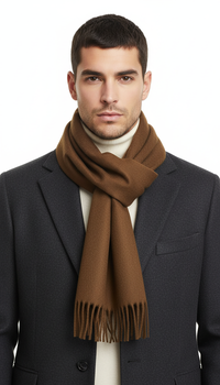 Lanvin Pure Cashmere Scarf – Classic Brown Wrap, Luxuriously Soft