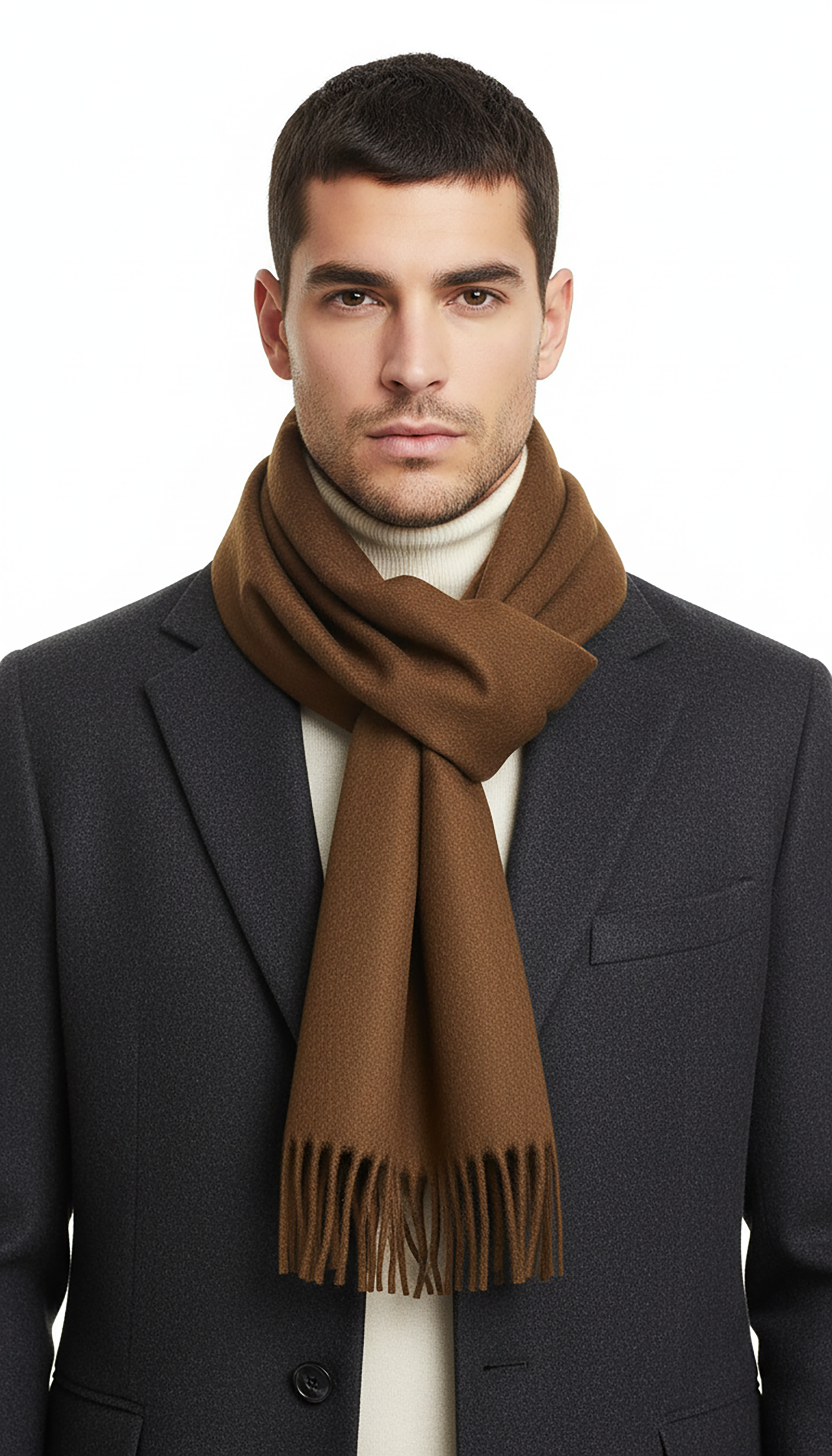 Lanvin Pure Cashmere Scarf – Classic Brown Wrap, Luxuriously Soft