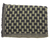 Lanvin Soft Luxurious 100% Wool Green Fringe Scarf