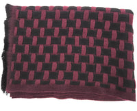 Lanvin Soft Luxurious 100% Wool Red Fringe Scarf