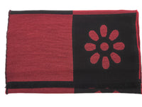 Lanvin Soft Luxurious 100% Wool Red Fringe Scarf