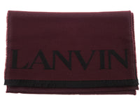 Lanvin Soft Luxurious 100% Wool Red Fringe Scarf