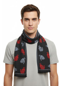 Lanvin Soft Luxurious 100% Wool Gray Fringe Scarf