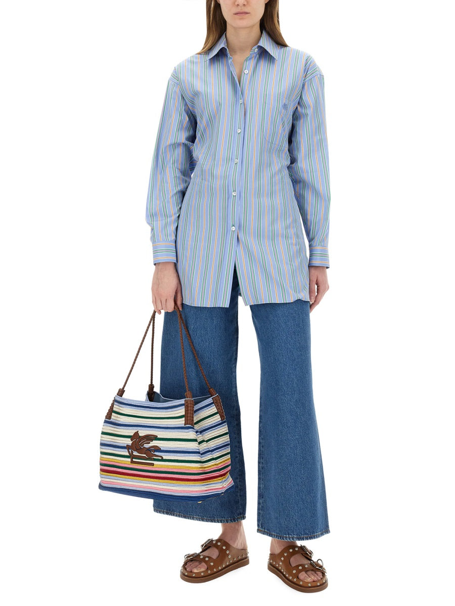 Etro Women Jacquard Shirt And Knot In The Back