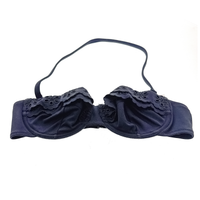 Dolce & Gabbana Black Embroidered Eyelet Balconette Bikini Top–XS