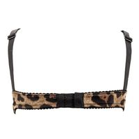 Dolce & Gabbana Leopard Print Underwire Balconette Satin Bra-34A