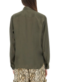 Dries Van Noten Women Silk Blend Satin Shirt