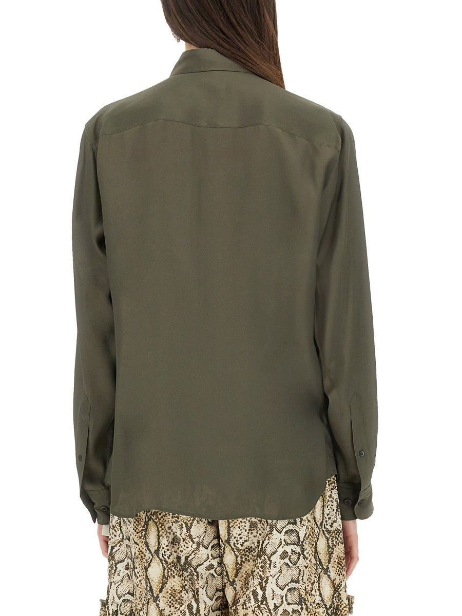 Dries Van Noten Women Silk Blend Satin Shirt