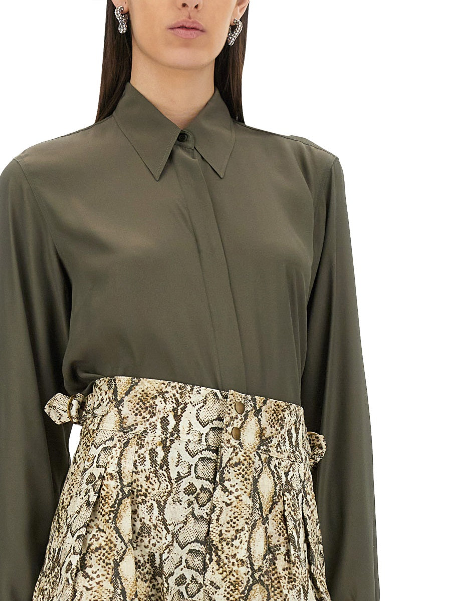 Dries Van Noten Women Silk Blend Satin Shirt
