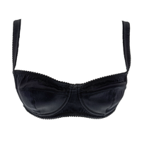 Dolce & Gabbana Essential Black Minimalist Underwire Satin Bra