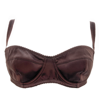 Dolce & Gabbana Floral & Lace Balconette Bra – Black, White & Green