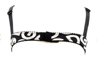 Dolce & Gabbana Monogram Logo Print Underwire Bra – Black & Beige
