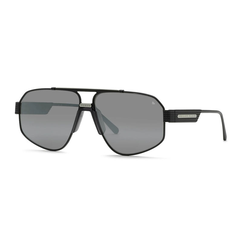 Philipp Plein Sunglasses Aviator Full Rim, Gold Frame and Smoke Lens SPP106M0302