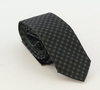 Emporio Armani Mens Green Navy Dotted Tie – Made in Italy