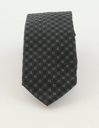 Emporio Armani Mens Green Navy Dotted Tie – Made in Italy