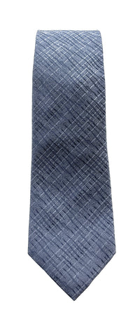 Emporio Armani Men’s Light Blue Wave Pattern Silk Necktie, 3"