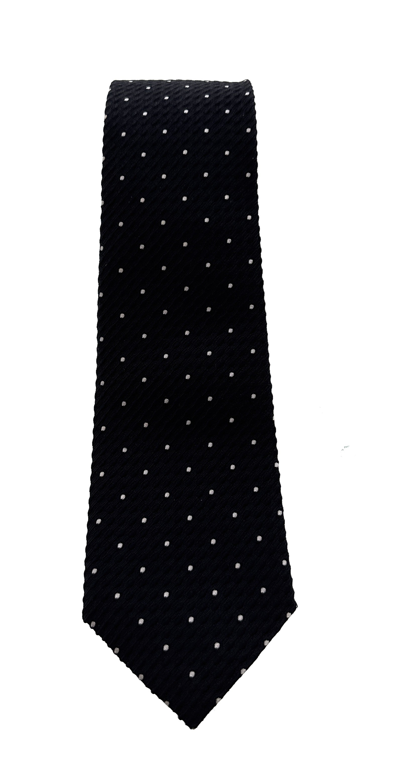 Emporio Armani Black Dotted Men's Tie, 3"