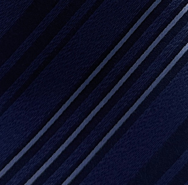 Emporio Armani Mens Blue Striped Tie – Made in Italy