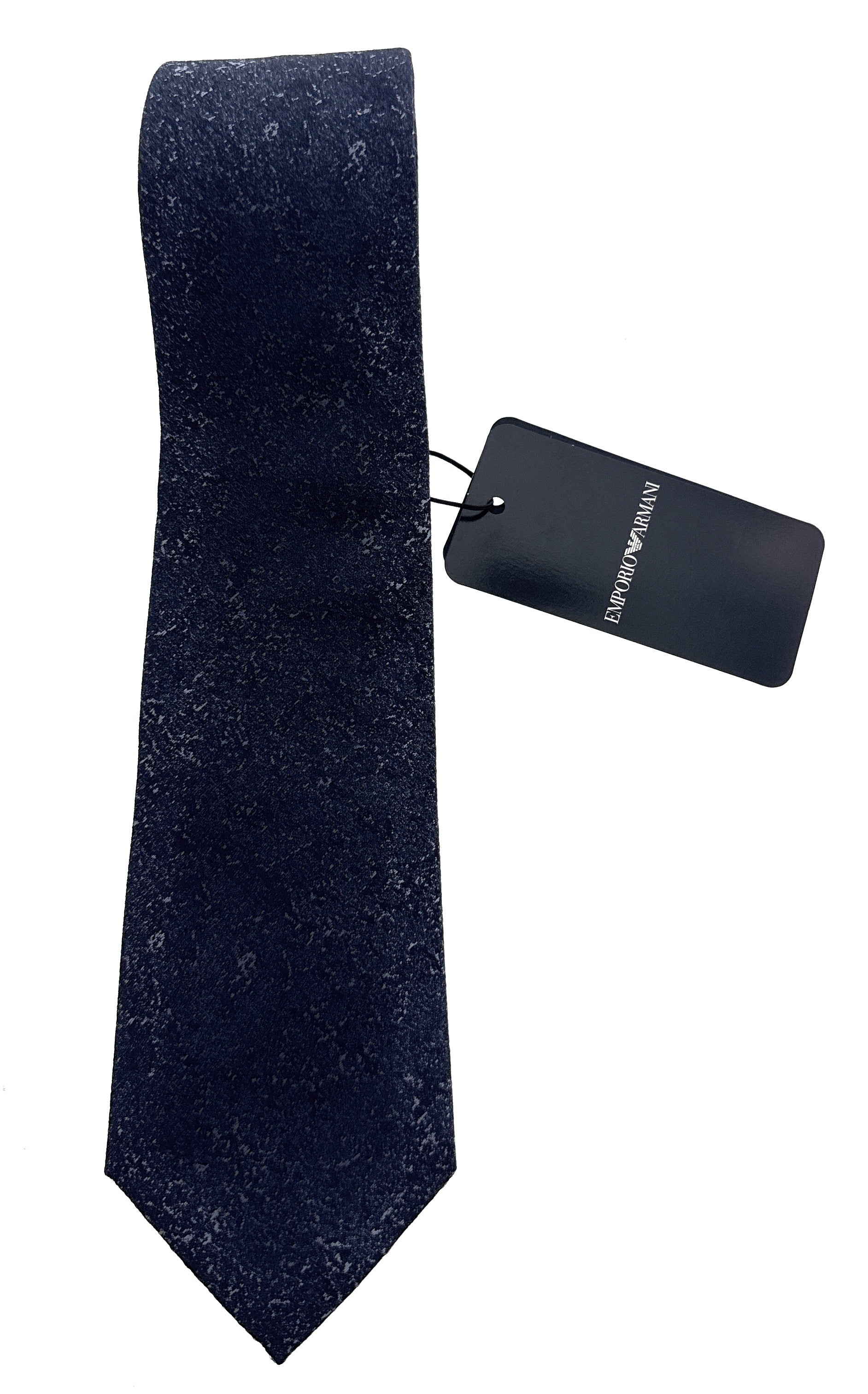 Emporio Armani Blue Textured Men's Tie, 3"