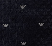 Emporio Armani Grey Armani logo Silk Tie – 3in