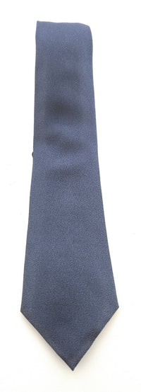 Emporio Armani Steel Blue Solid Textured Men's Tie – Made in Italy