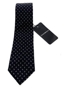 Emporio Armani Night Blue Dotted Silk Tie – 3in