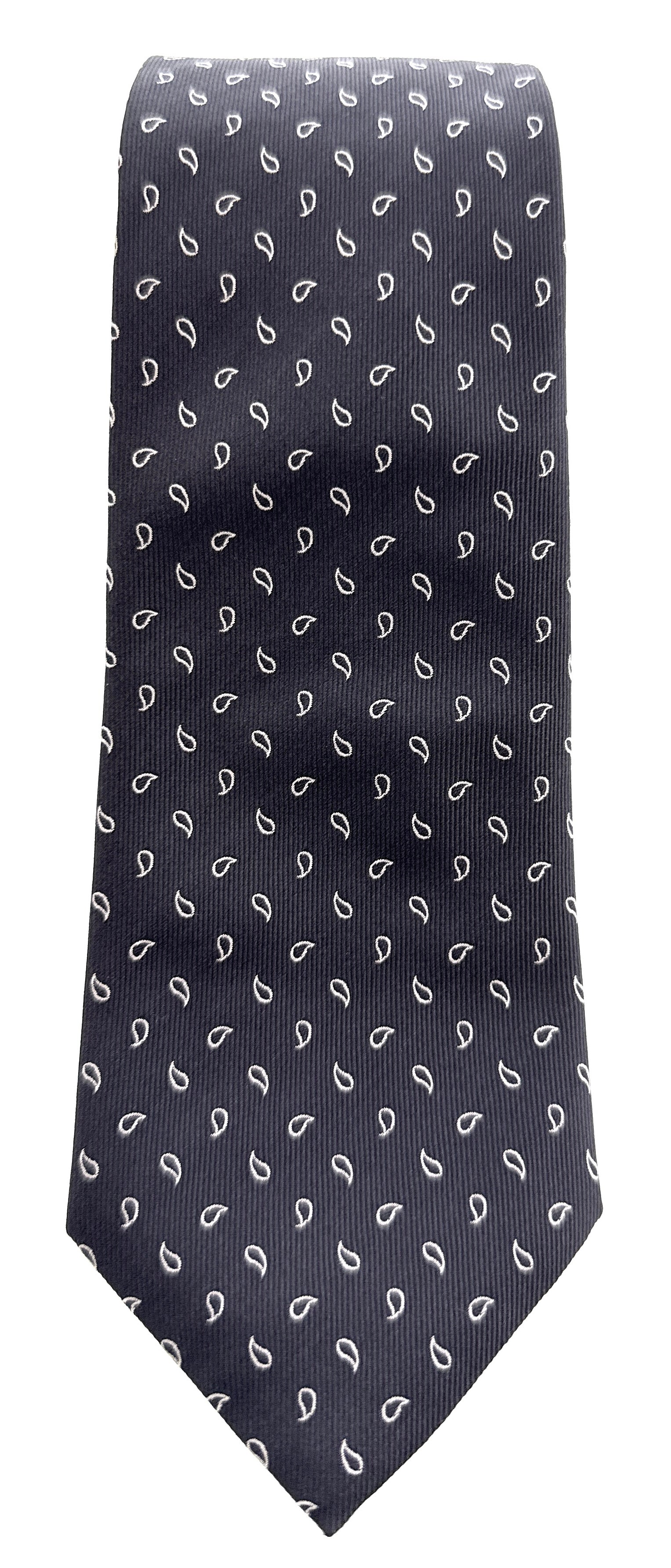 Emporio Armani Black Dotted 100% Silk Mens Tie