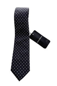 Emporio Armani Black Dotted 100% Silk Mens Tie