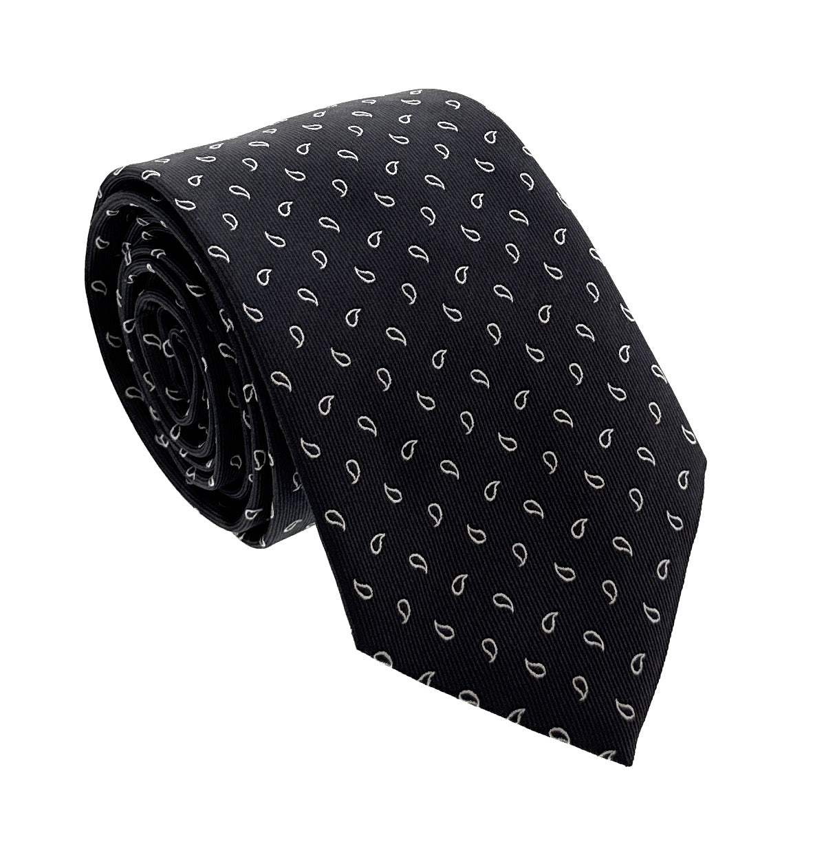 Emporio Armani Black Dotted 100% Silk Mens Tie
