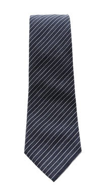 Emporio Armani Men’s Night Blue Striped Silk Necktie, 3''