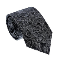 Emporio Armani Mens Light Blue Zebra Stripe Tie – Made in Italy