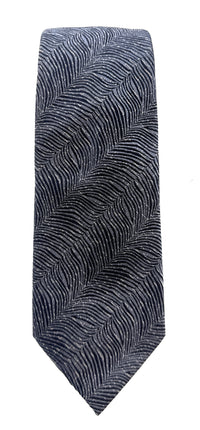 Emporio Armani Mens Light Blue Zebra Stripe Tie – Made in Italy