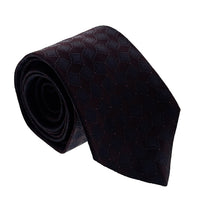 Emporio Armani Men’s Burgundy Geometric Silk Necktie, 3''