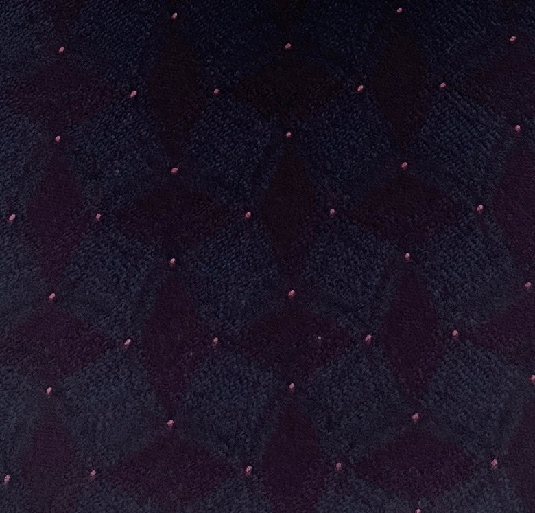 Emporio Armani Men’s Burgundy Geometric Silk Necktie, 3''