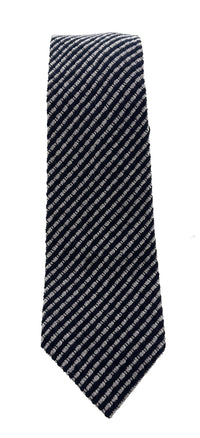 Emporio Armani Men's Blue & Grey Striped Tie, 3"