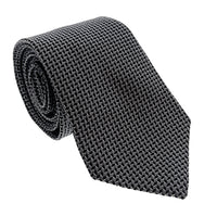Emporio Armani Iron Grey Geometric Men's Tie, 3"