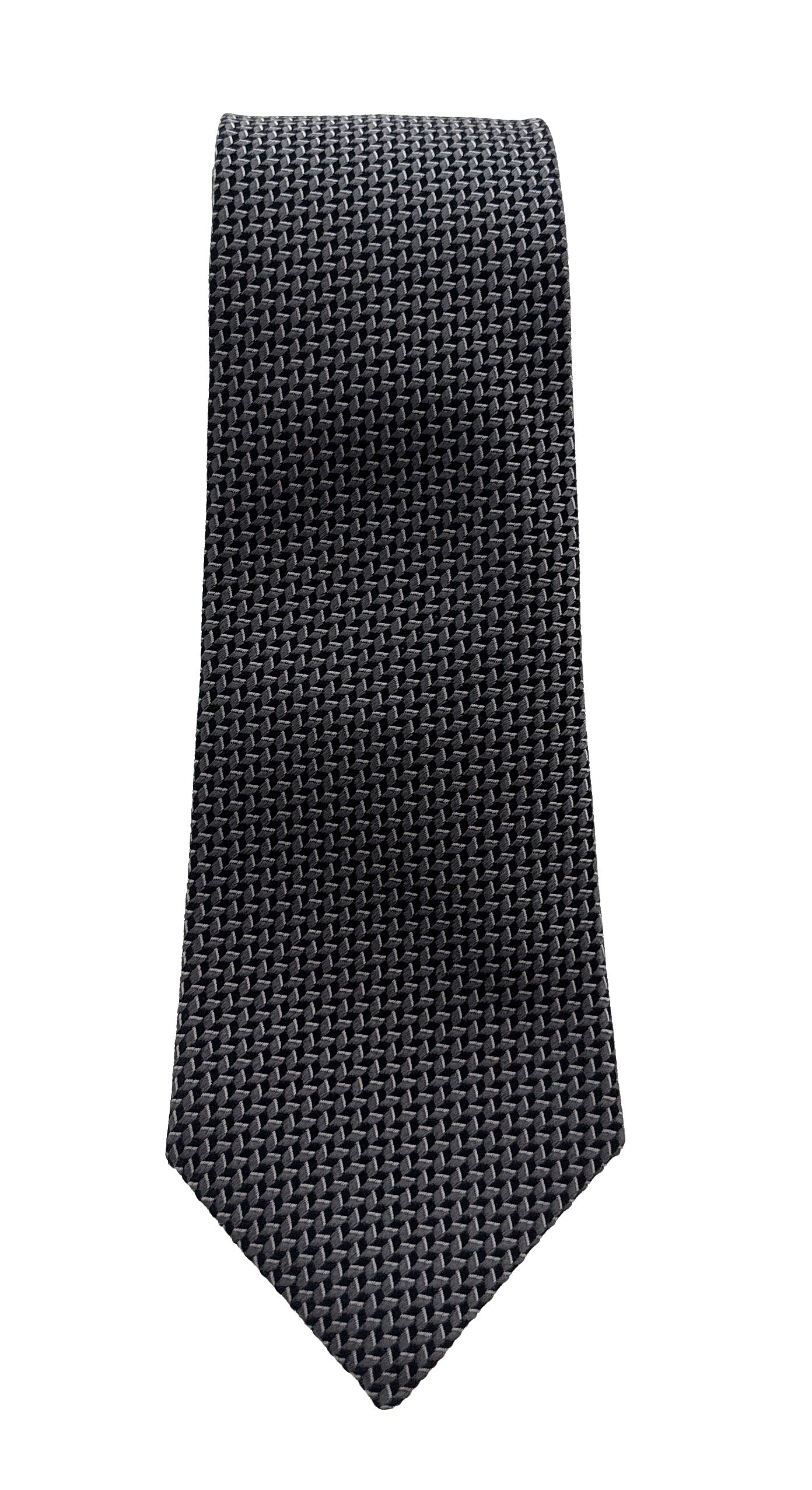 Emporio Armani Iron Grey Geometric Men's Tie, 3"