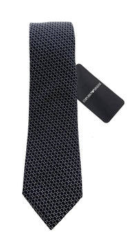 Emporio Armani Mens Blue Circle Dotted Tie – Made in Italy