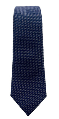 Emporio Armani Men's Blue & Grey Herringbone 51%%Otton 49%%Ilk Tie, 3"