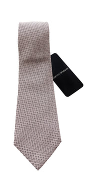 Emporio Armani Rose Water Diamond geometric Men's Tie, 3"