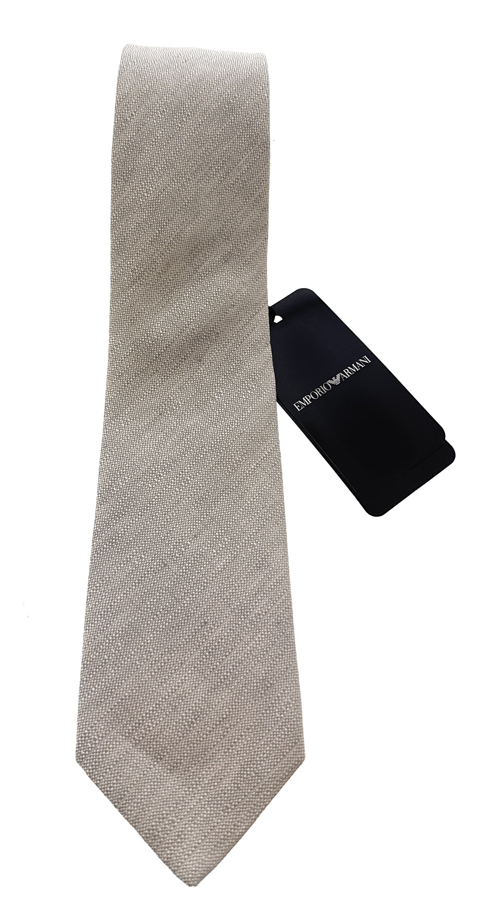 Emporio Armani Lunar Grey Solid Men's Tie, 3"